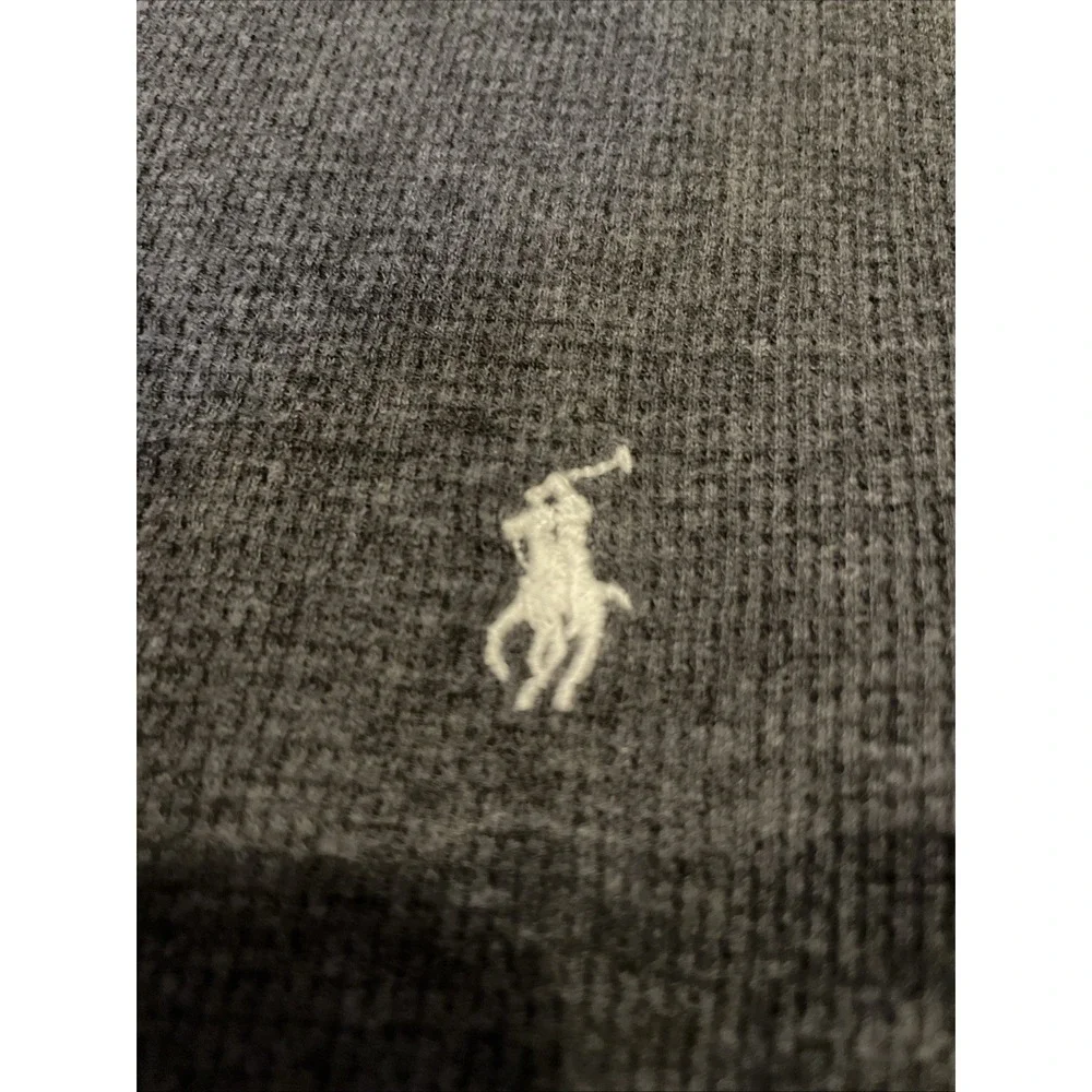 Polo Ralph Lauren Men's Waffle Knit Long Sleeve‎ Shirt Gray Size XL
